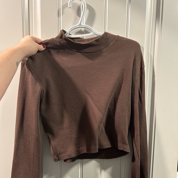 Harlow brown waffle long sleeve - Picture 1 of 4